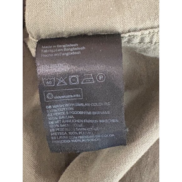 H&M L.O.G.G. Mens Olive Green Button-Up Shirt Regular Fit 100% Cotton Size Mediu - Picture 6 of 7